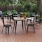 Flash Furniture 23.75 SQ Dining Table Brown Poly Top/Black Frame JJ-T14619-60-BRBK-GG - alternate 1